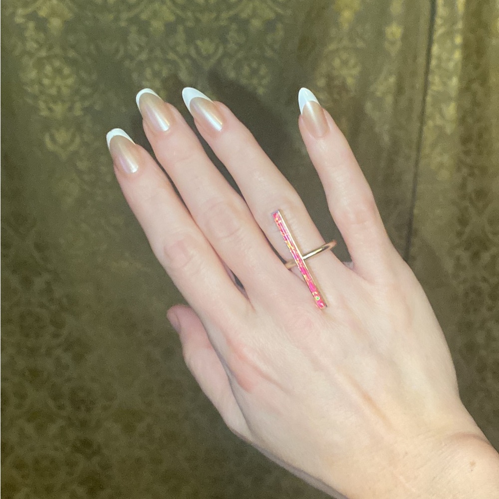 Kendra Scott Pink Opal and Gold Ring